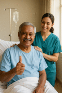 happy patient after service